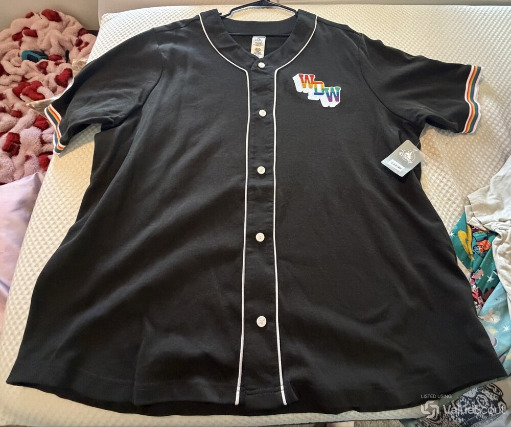 Disney Walt Disney World Pride Baseball Jersey 3XL 2024 NWT